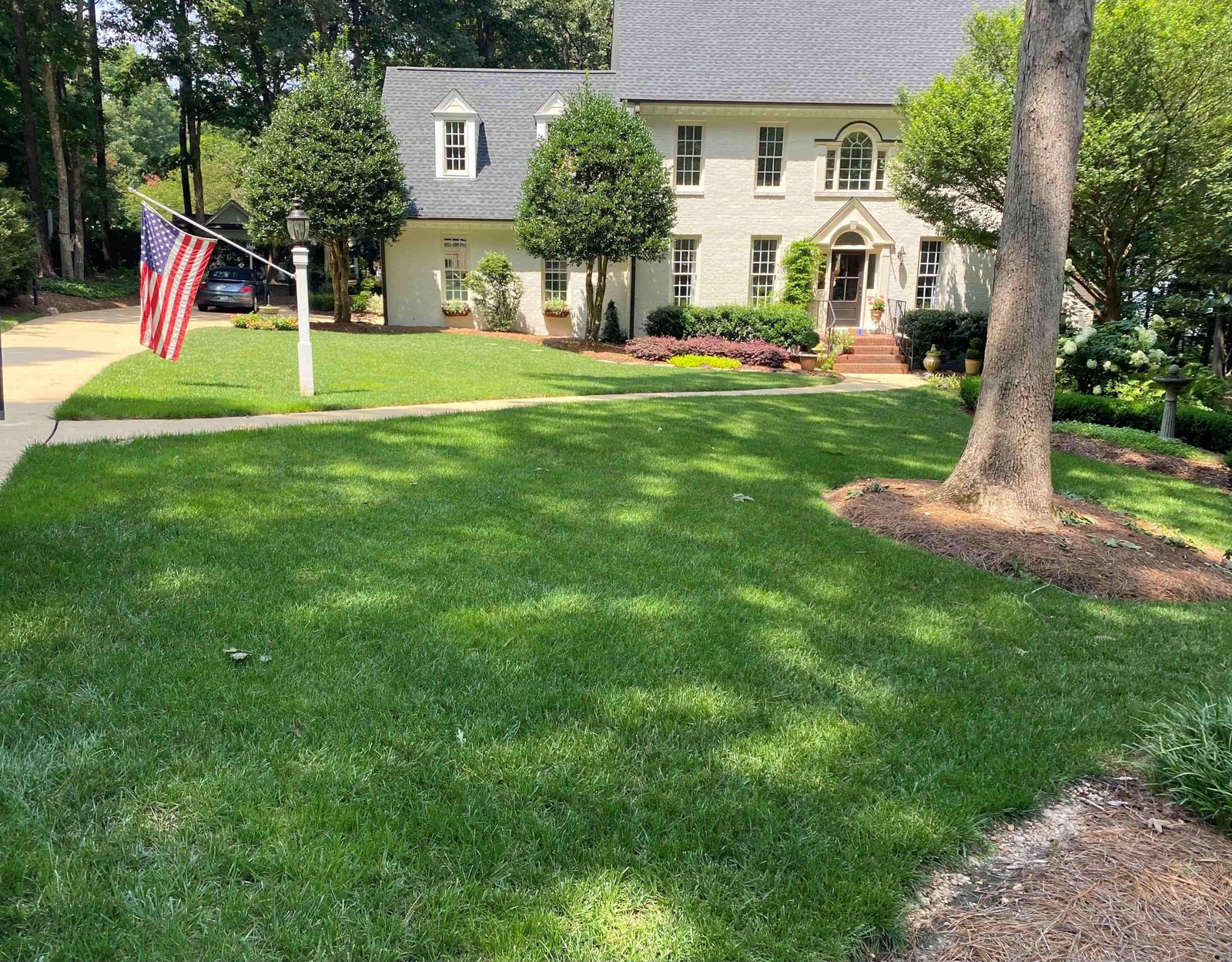 Front yard lawn maintenance result in Fuquay Varina